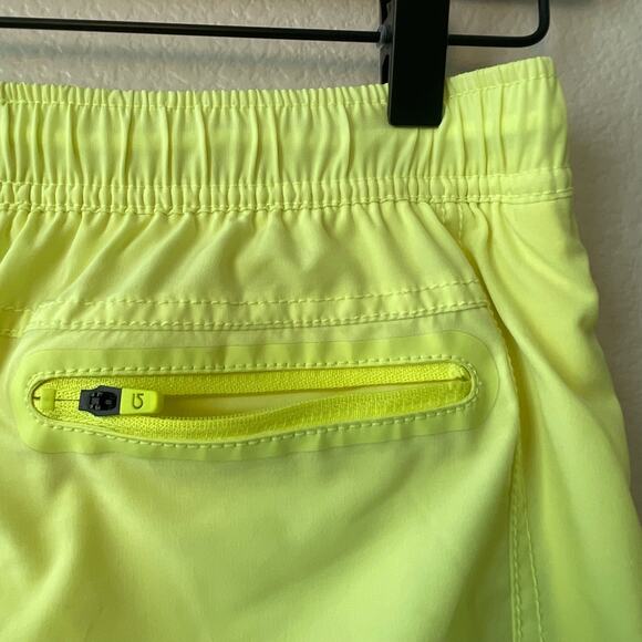 GAP Kids Boys XXXL (18) Quick-Dry Lined Neon Yellow Green Drawstring Shorts - Picture 5 of 8